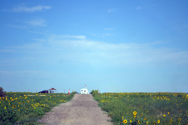 Looking down the road to the range head