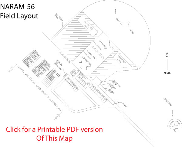SCORE Field Layout Detailed map of the launch range